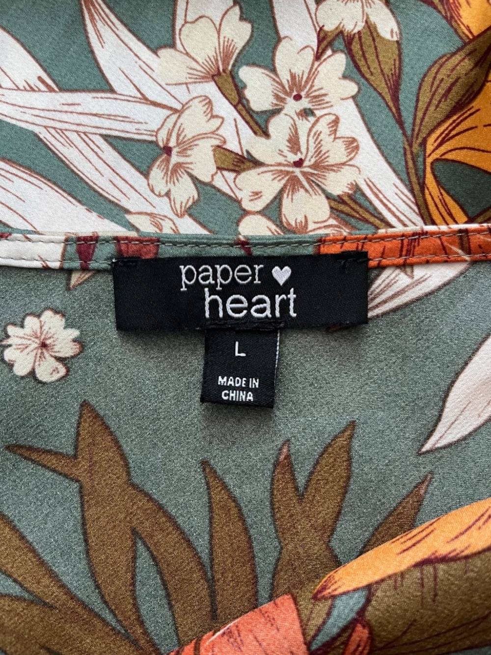 Paper Heart Women's Tropical Floral Dress Size L Slip Maxi Vacation Dress - Picture 3 of 9